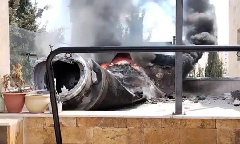 حادثة سقوط شظايا في العاصمة عمان
