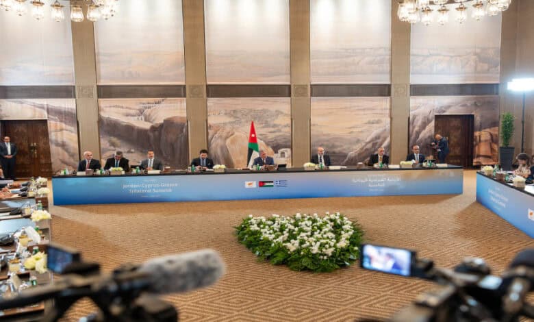 البيان الختامي الشامل للقمة الثلاثية الخامسة بين الأردن وقبرص واليونان في عمّان