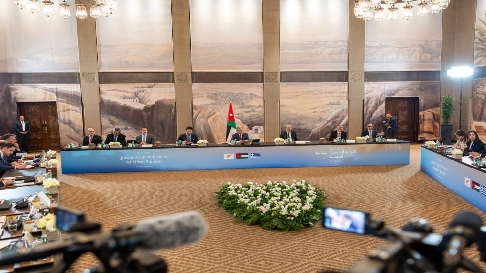 البيان الختامي الشامل للقمة الثلاثية الخامسة بين الأردن وقبرص واليونان في عمّان