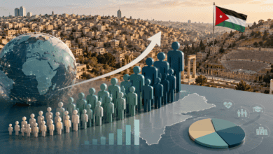 تقرير إحصائي: تعداد سكان الأردن مرشح للتضاعف خلال 40 عاماً