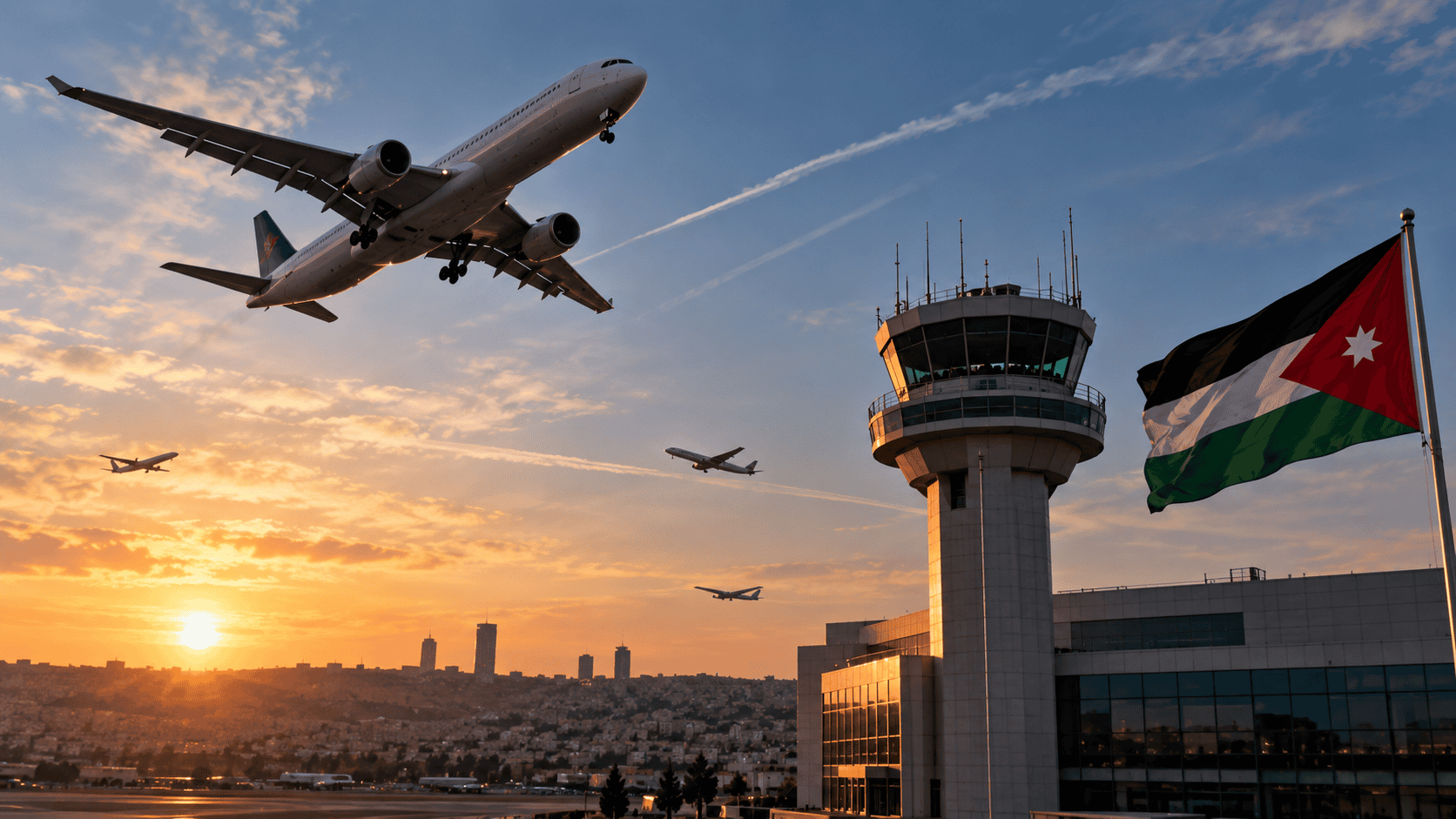نمو حركة الطائرات في الأجواء الأردنية وتأثير تحديث الملاحة