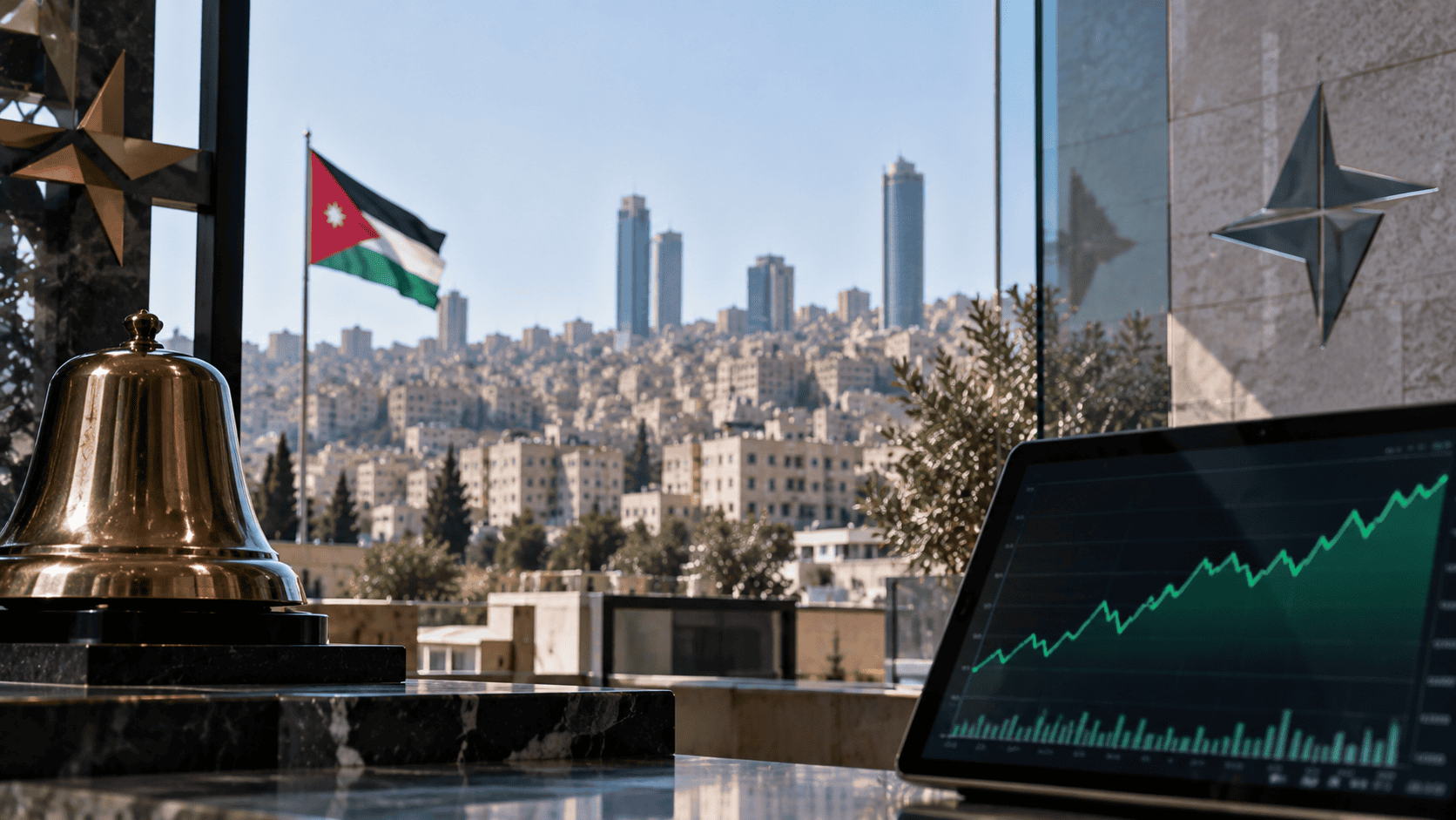 ارتفاع مؤشر بورصة عمان بمتوسط تداول يومي يبلغ 11 مليون دينار